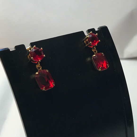 Crimson Peak Lady Edith Sharpe Gothic Ruby Earrings, Handmade Replicas - Picture 8 of 14